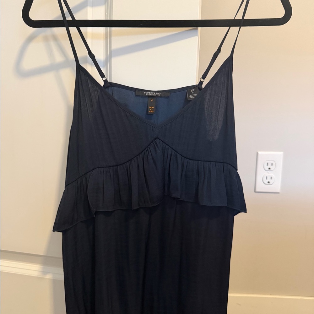Scotch & Soda Navy Camisole with Ruffle Detail